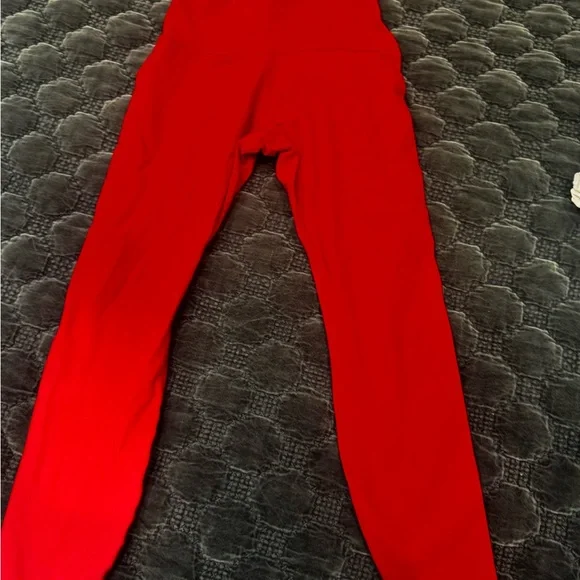 ALO Yoga Red Leggings 7/8 matching top sold separately size small - Picture 2 of 2